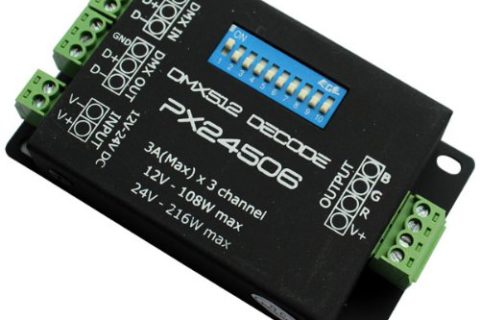PX24506 DMX 512 Decoder 3x3A DMX controller