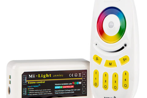 Smartphone or Tablet WiFi Compatible RGB+White Multi Zone Controller w/ RF Remote