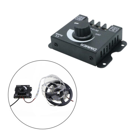 30A LED Dimmer Metal Shell - Black